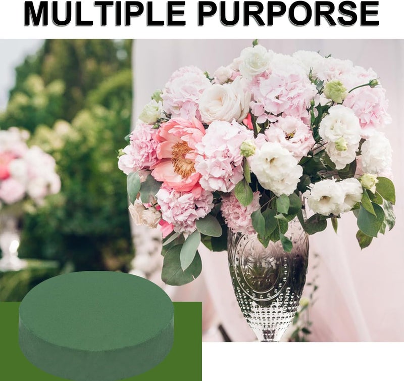 IHDYPPEW 10 PCS Superior Floral Foam Blocks, 6.5 Inch Large Dry Green Foam for Flower Arrangements Exquisite Flower Arrangements- Round Oasis Foam Blocks for Florists and Craft Lovers - Image 4